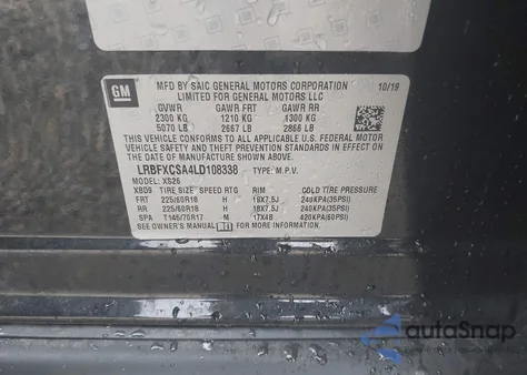 2020 Buick Envision Fwd Essence z USA, uszkodzony, nr VIN LRBFXCSA4LD108338